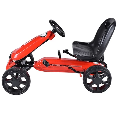 Costway Go Kart Kids Ride On Car Pedal Powered 4 Wheel Racer Stealth Outdoor Toy 2 Costway Go Kart Kids Ride On Car Pedal Powered 4 Wheel Racer Stealth Outdoor Toy - Image 2