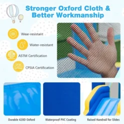 Costway 6-in-1 Inflatable Water Castle Kids Bouncer With 50 Ocean Balls & 735W Blower 14 Costway 6-in-1 Inflatable Water Castle Kids Bouncer With 50 Ocean Balls & 735W Blower -Costway Store GUEST cce03473 c9de 4121 961b de1a9239471a