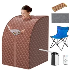 Costway Portable Steam Sauna W/ 9-gear Adjustable Temperature & Herbal Box GrayBlackCoffee 20 Costway Portable Steam Sauna W/ 9-gear Adjustable Temperature & Herbal Box GrayBlackCoffee -Costway Store GUEST ccfde8b2 8f2c 404d 9fb6 5b6d253cb56e