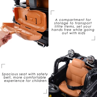 Costway 12V MP3 Kids Ride On Truck Car RC Remote Control W/ LED Lights Music 7 Costway 12V MP3 Kids Ride On Truck Car RC Remote Control W/ LED Lights Music - Image 7