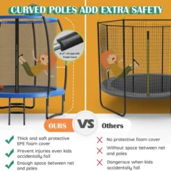 Costway 8 FT Recreational Trampoline W/ Basketball Hoop Safety Enclosure Net Ladder 11 Costway 8 FT Recreational Trampoline W/ Basketball Hoop Safety Enclosure Net Ladder -Costway Store GUEST cd7bacfa 6113 4190 84fd ed5b2639488e