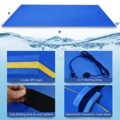 Costway 3-Layer Floating Water Pad 12' X 6' Floating Oasis Foam Mat OrangeBlueGreen 16 Costway 3-Layer Floating Water Pad 12' X 6' Floating Oasis Foam Mat OrangeBlueGreen -Costway Store GUEST cd7ddc0f 045f 4df9 9334 74e4d4c8361b