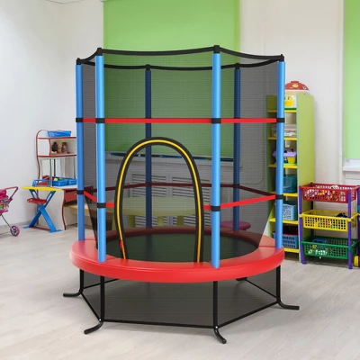 Costway 55" Kids Trampoline Bouncing Jumping Mat Recreational Trampoline W/Enclosure Net 9 Costway 55" Kids Trampoline Bouncing Jumping Mat Recreational Trampoline W/Enclosure Net - Image 9