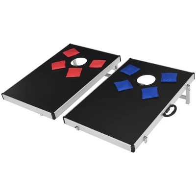 Costway Foldable Bean Bag Toss Cornhole Game Set Tailgate Regulation W/ Carrying Bag 9 Costway Foldable Bean Bag Toss Cornhole Game Set Tailgate Regulation W/ Carrying Bag - Image 9