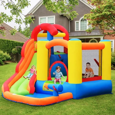 Costway Inflatable Bounce House Water Slide W/ Climbing Wall Splash Pool Water Cannon 2 Costway Inflatable Bounce House Water Slide W/ Climbing Wall Splash Pool Water Cannon - Image 2