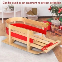 Costway Baby Kids Wooden Sled Solid Seat Toddler Boggan Outdoor Play Snow Toys -Costway Store GUEST d14496fb 12c8 41e3 954f 7fb65f009274