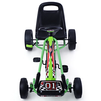 Costway 4 Wheels Kids Ride On Pedal Powered Bike Go Kart Racer Car Outdoor Play Toy 9 Costway 4 Wheels Kids Ride On Pedal Powered Bike Go Kart Racer Car Outdoor Play Toy - Image 9