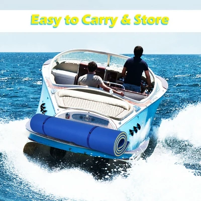 Costway 3 Layer Floating Water Pad Foam Mat Water Recreation Relaxing 9' X 6' 4 Costway 3 Layer Floating Water Pad Foam Mat Water Recreation Relaxing 9' X 6' - Image 4