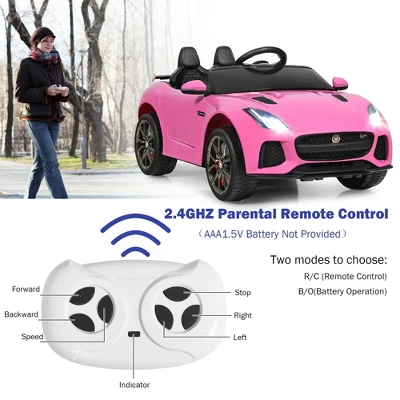 Costway 12V Jaguar F-Type SVR Licensed Kids Ride On Car Motorized Vehicle W/ MP3 Navy 5 Costway 12V Jaguar F-Type SVR Licensed Kids Ride On Car Motorized Vehicle W/ MP3 Navy - Image 5