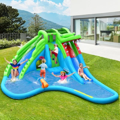 Costway Inflatable Style Water Slide Upgraded Kids Bounce Castle W/780W Blower 1 Costway Inflatable Style Water Slide Upgraded Kids Bounce Castle W/780W Blower