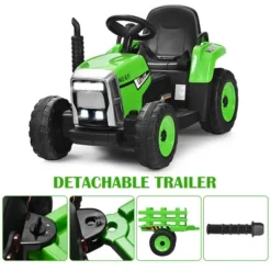 Costway 12V Kids Ride On Tractor With Trailer Ground Loader W/ RC & Lights RedPinkGreen 18 Costway 12V Kids Ride On Tractor With Trailer Ground Loader W/ RC & Lights RedPinkGreen -Costway Store GUEST d2f6f584 1b18 409b a443 075365dfb44e