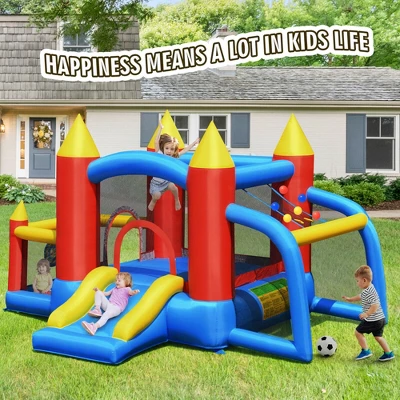 Costway Inflatable Bounce House Slide Jumping Castle Soccer Goal Ball Pit Without Blower 2 Costway Inflatable Bounce House Slide Jumping Castle Soccer Goal Ball Pit Without Blower - Image 2