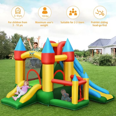 Costway Kids Inflatable Bounce House Jumping Dual Slide Bouncer Castle W/ 780W Blower 5 Costway Kids Inflatable Bounce House Jumping Dual Slide Bouncer Castle W/ 780W Blower - Image 5
