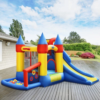 Costway Inflatable Bounce House Slide Bouncer Kids Castle Jumper W/ Balls & 780W Blower 2 Costway Inflatable Bounce House Slide Bouncer Kids Castle Jumper W/ Balls & 780W Blower - Image 2