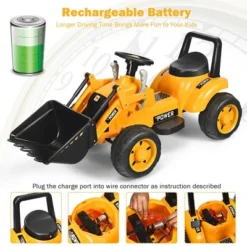Costway Kids Ride On Excavator Digger 6V Battery Powered Tractor W/Digging Bucket Yellow 15 Costway Kids Ride On Excavator Digger 6V Battery Powered Tractor W/Digging Bucket Yellow -Costway Store GUEST d47af3d3 1d97 4793 b9c0 b98491905a96