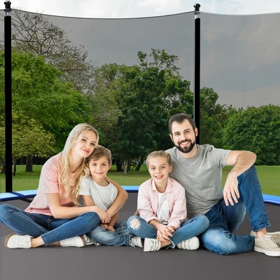 Costway 12/14/15/16FT Replacement Trampoline Safety Enclosure Net W/ Zipper & Buckle For 8/6 Poles 4 Costway 12/14/15/16FT Replacement Trampoline Safety Enclosure Net W/ Zipper & Buckle For 8/6 Poles - Image 4