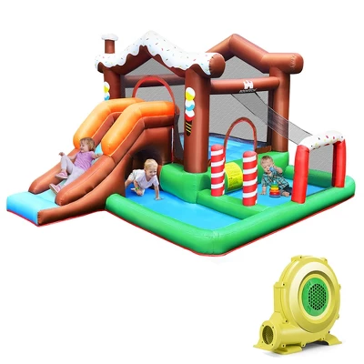 Costway Inflatable Bouncer Snow House Jump ClimbingSlide Ball Pit W/ Tunnel & Blower 11 Costway Inflatable Bouncer Snow House Jump ClimbingSlide Ball Pit W/ Tunnel & Blower - Image 11