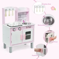 Costway Kids Play Kitchen Wooden Pretend Play Cooking Set Toys W/ Accessories 17 Costway Kids Play Kitchen Wooden Pretend Play Cooking Set Toys W/ Accessories -Costway Store GUEST d6ebcb13 5285 4de7 95f5 4668105eed63