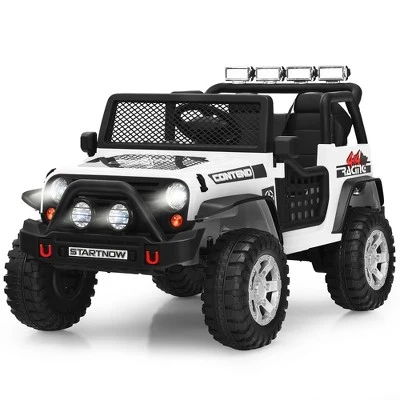 Costway 12V Kids Ride On Truck Remote Control Electric Car With Lights&Music WhiteBlackPinkRed 11 Costway 12V Kids Ride On Truck Remote Control Electric Car With Lights&Music WhiteBlackPinkRed - Image 11