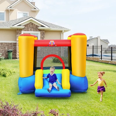 Costway Inflatable Bouncer Kids Slide Bounce House For Indoor Outdoor With 350W Blower 3 Costway Inflatable Bouncer Kids Slide Bounce House For Indoor Outdoor With 350W Blower - Image 3