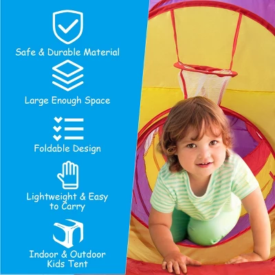 Costway 7pc Kids Ball Pit Play Tents & Tunnels Pop Up Baby Toy Gifts 7 Costway 7pc Kids Ball Pit Play Tents & Tunnels Pop Up Baby Toy Gifts - Image 7