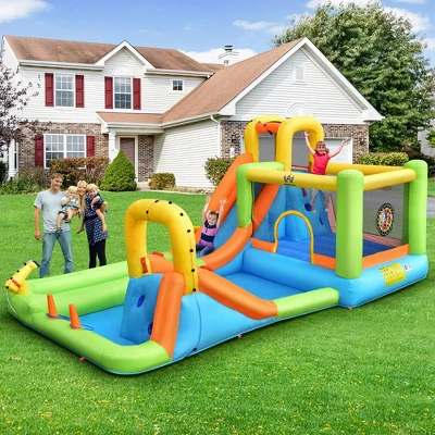 Costway Inflatable Water Slide Park Bounce House Climbing Wall 3 Costway Inflatable Water Slide Park Bounce House Climbing Wall - Image 3