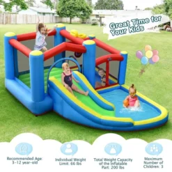 Costway Inflatable Kids Water Slide Outdoor Indoor Slide Bounce Castle (without Blower) 13 Costway Inflatable Kids Water Slide Outdoor Indoor Slide Bounce Castle (without Blower) -Costway Store GUEST d8986f4a 12e2 46d5 b9bd 045106d7ac59