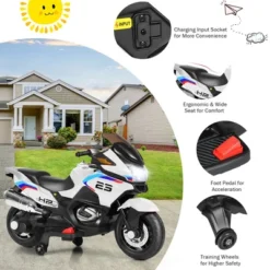 Costway 12V Kids Ride On Motorcycle Electric Motor Bike W/ Training Wheels & Light White 15 Costway 12V Kids Ride On Motorcycle Electric Motor Bike W/ Training Wheels & Light White -Costway Store GUEST d8a55cf0 a51f 44d7 9f85 5ae84d52472c