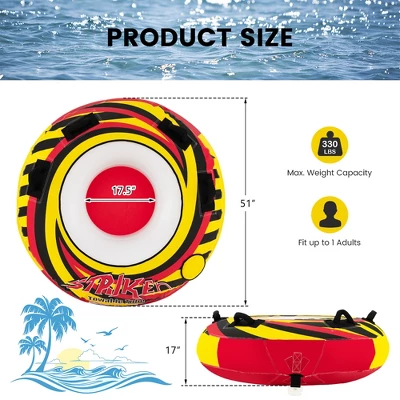 Costway Inflatable Towable Tubes For Boating Water Sport Towables For Boat To Pull 2 Costway Inflatable Towable Tubes For Boating Water Sport Towables For Boat To Pull - Image 2