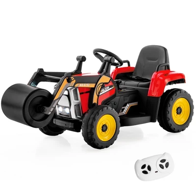 Costway Kids Ride On Roller 12V Electric Tractor Remote W/ Music & LED Light YellowBluePinkRed 10 Costway Kids Ride On Roller 12V Electric Tractor Remote W/ Music & LED Light YellowBluePinkRed - Image 10
