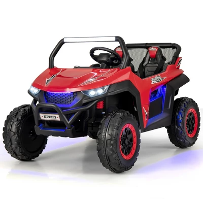 Costway 12V 2-Seater Kids Ride On UTV RC Electric Vehicle Suspension W/ Lights & Music 11 Costway 12V 2-Seater Kids Ride On UTV RC Electric Vehicle Suspension W/ Lights & Music - Image 11