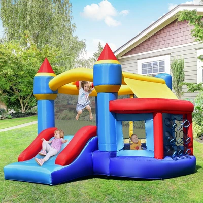 Costway InflatableBounce House Castle Slide Bouncer Kids Shooting Net/Without Blower 2 Costway InflatableBounce House Castle Slide Bouncer Kids Shooting Net/Without Blower - Image 2