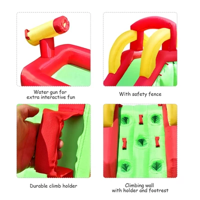 Costway Inflatable Water Slide Bounce House Bouncer Kids Jumper Climbing With 550W Blower 5 Costway Inflatable Water Slide Bounce House Bouncer Kids Jumper Climbing With 550W Blower - Image 5