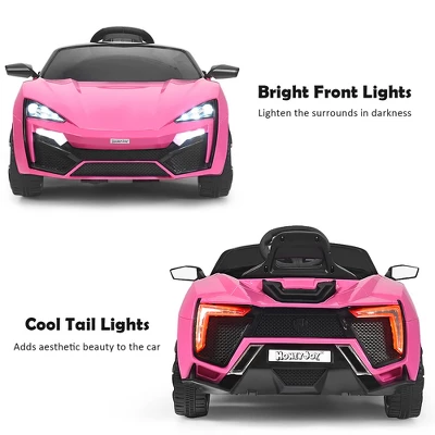 Costway 12V Kids Ride On Car 2.4G RC Electric Vehicle W/ Lights MP3 Openable Doors WhiteBlack RedPink 6 Costway 12V Kids Ride On Car 2.4G RC Electric Vehicle W/ Lights MP3 Openable Doors WhiteBlack RedPink - Image 6