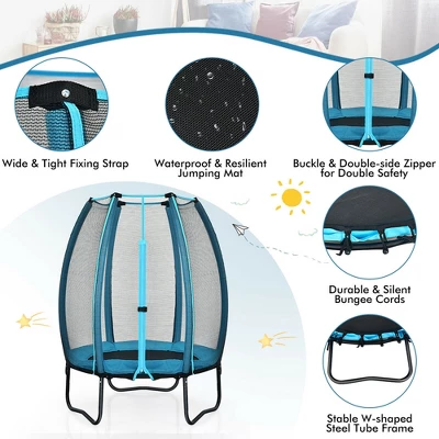 Costway 4ft Kids Trampoline Recreational Bounce Jumper W/Enclosure Net Outdoor Indoor 7 Costway 4ft Kids Trampoline Recreational Bounce Jumper W/Enclosure Net Outdoor Indoor - Image 7