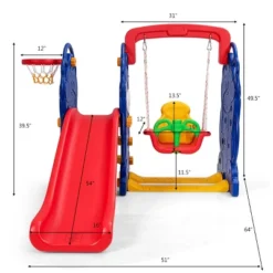 3 In 1 Toddler Climber And Swing Set Kid Climber Slide Playset W/Basketball Hoop 14 3 In 1 Toddler Climber And Swing Set Kid Climber Slide Playset W/Basketball Hoop -Costway Store GUEST de2eb334 409d 4ff9 9d42 65a9d6eab142