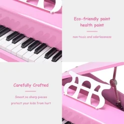 Costway Childs 30 Key Toy Grand Baby Piano W/ Kids Bench Wood Pink New 11 Costway Childs 30 Key Toy Grand Baby Piano W/ Kids Bench Wood Pink New -Costway Store GUEST de75ecd8 30ed 4c4f 9077 07b9f6b7e774