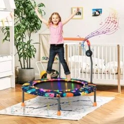 Costway 36'' Mini Toddler Trampoline W/LED Bluetooth Speaker Detachable Handle Kids Gifts 11 Costway 36'' Mini Toddler Trampoline W/LED Bluetooth Speaker Detachable Handle Kids Gifts -Costway Store GUEST de9d2ca0 3788 4620 bc8c 30dacae94066