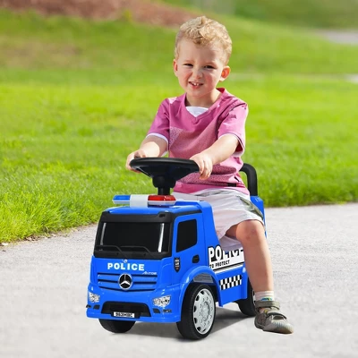 Costway Kids Ride On Push Police Car Licensed Mercedes Benz Push And Ride Racer 1 Costway Kids Ride On Push Police Car Licensed Mercedes Benz Push And Ride Racer