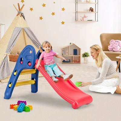 Costway 2 Step Children Folding Slide Plastic Fun Toy Up-down Suitable For Kids 1 Costway 2 Step Children Folding Slide Plastic Fun Toy Up-down Suitable For Kids