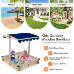 Costway Kids Wooden Sandbox With Height Adjustable & Rotatable Canopy Outdoor Playset 13 Costway Kids Wooden Sandbox With Height Adjustable & Rotatable Canopy Outdoor Playset -Costway Store GUEST e08592bf a134 40a8 9fa1 dfd65882a4d8