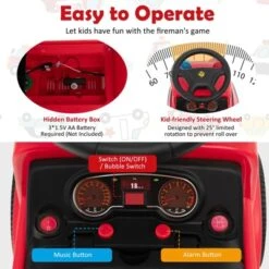 Costway Kids Ride On Fire Truck Foot-to-Floor Sliding Push Car W/ Music & Bubble Maker 14 Costway Kids Ride On Fire Truck Foot-to-Floor Sliding Push Car W/ Music & Bubble Maker -Costway Store GUEST e27f8e27 6d3c 48e0 93de 012b01332485