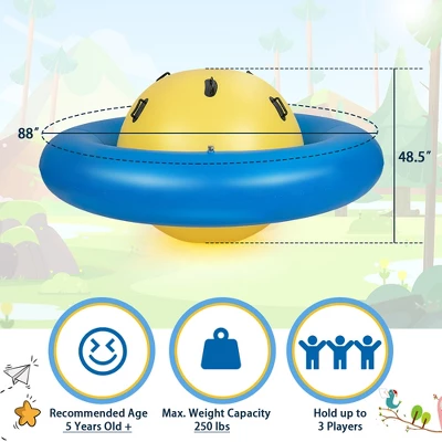 Costway 7.5 FT Inflatable Dome Rocker Bouncer With 6 Handles Fun Outdoor Game For Kids 2 Costway 7.5 FT Inflatable Dome Rocker Bouncer With 6 Handles Fun Outdoor Game For Kids - Image 2