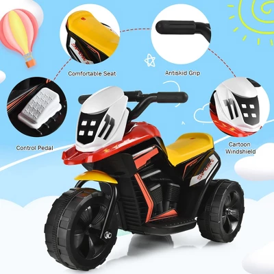 Costway 6V Ride-On Toy Motorcycle Trike 3-Wheel Electric Bicycle W/ Music&Horn 8 Costway 6V Ride-On Toy Motorcycle Trike 3-Wheel Electric Bicycle W/ Music&Horn - Image 8