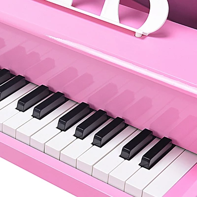 Costway Childs 30 Key Toy Grand Baby Piano W/ Kids Bench Wood Pink New 7 Costway Childs 30 Key Toy Grand Baby Piano W/ Kids Bench Wood Pink New - Image 7