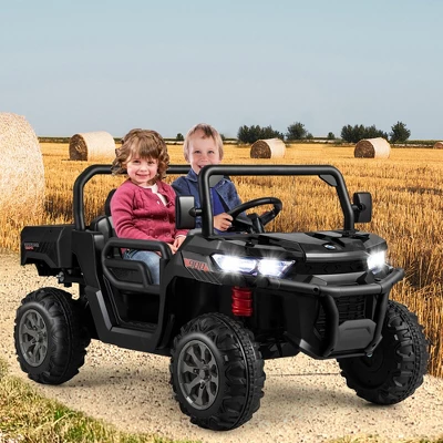 Costway 12V 2 Seater Ride On UTV Dump Truck Remote W/ Electric Dump Bed & Shovel 1 Costway 12V 2 Seater Ride On UTV Dump Truck Remote W/ Electric Dump Bed & Shovel