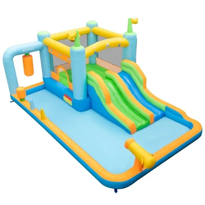 Costway Inflatable Water Slide Giant Kids Bounce House Park Splash Pool Without Blower 9 Costway Inflatable Water Slide Giant Kids Bounce House Park Splash Pool Without Blower - Image 9