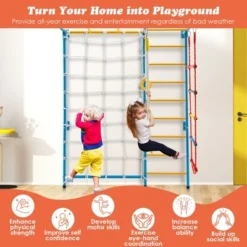 Costway 7 In 1 Kids Indoor Gym Playground Swedish Wall Ladder Children Home Climbing Gym 13 Costway 7 In 1 Kids Indoor Gym Playground Swedish Wall Ladder Children Home Climbing Gym -Costway Store GUEST e8aad656 3b16 44bb ba55 58e67c201019