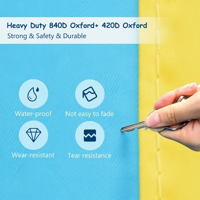 Costway Inflatable Mighty Water Slide Park Bounce Splash Pool Patio 6 Costway Inflatable Mighty Water Slide Park Bounce Splash Pool Patio - Image 6