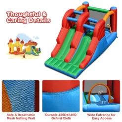 Costway Inflatable Bounce House 3-in-1 Dual Slides Jumping Castle Bouncer W/ 550W Blower 15 Costway Inflatable Bounce House 3-in-1 Dual Slides Jumping Castle Bouncer W/ 550W Blower -Costway Store GUEST e95175cd 69ed 41e0 a105 82cdf77eb546